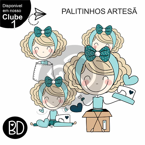 Kit Digital Artesã Palitinhos Cliparts 8
