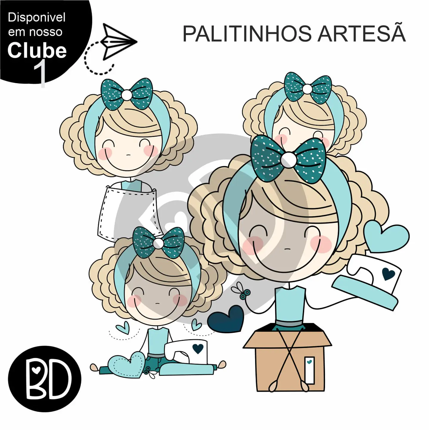 Kit Digital Artesã Palitinhos Cliparts 8 1