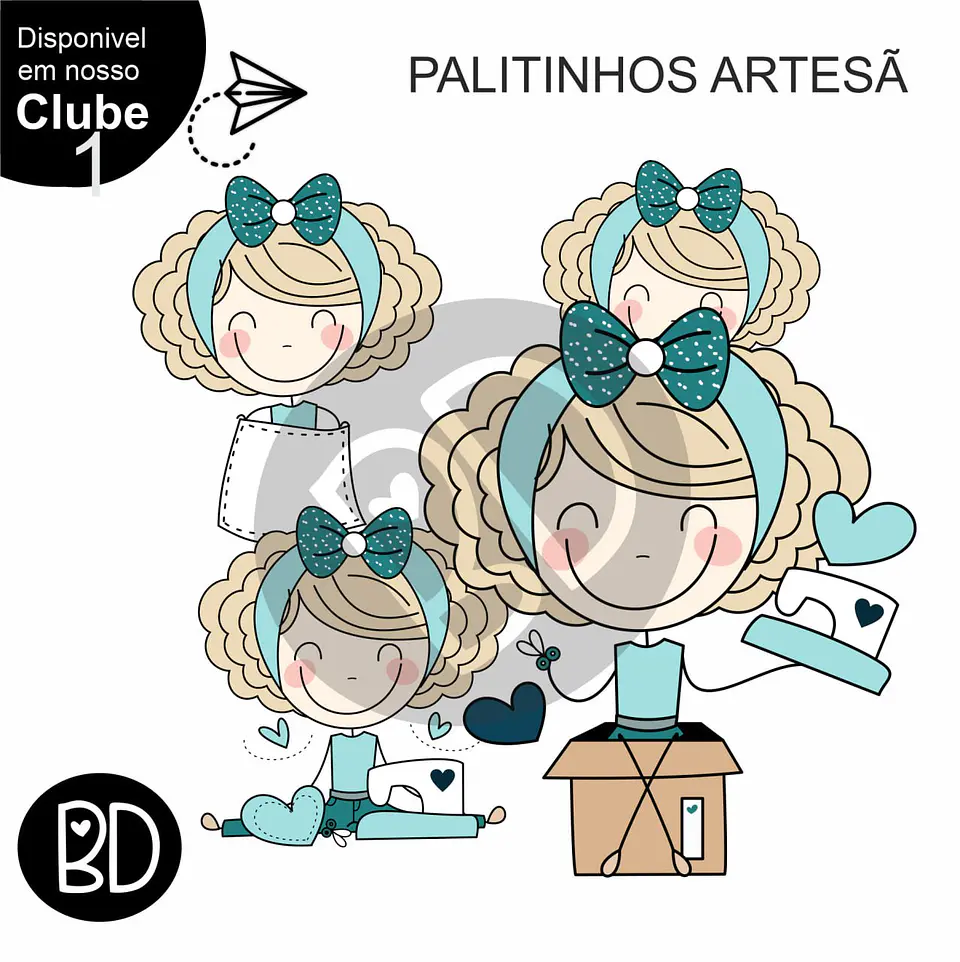 Kit Digital Artesã Palitinhos Cliparts 8 1