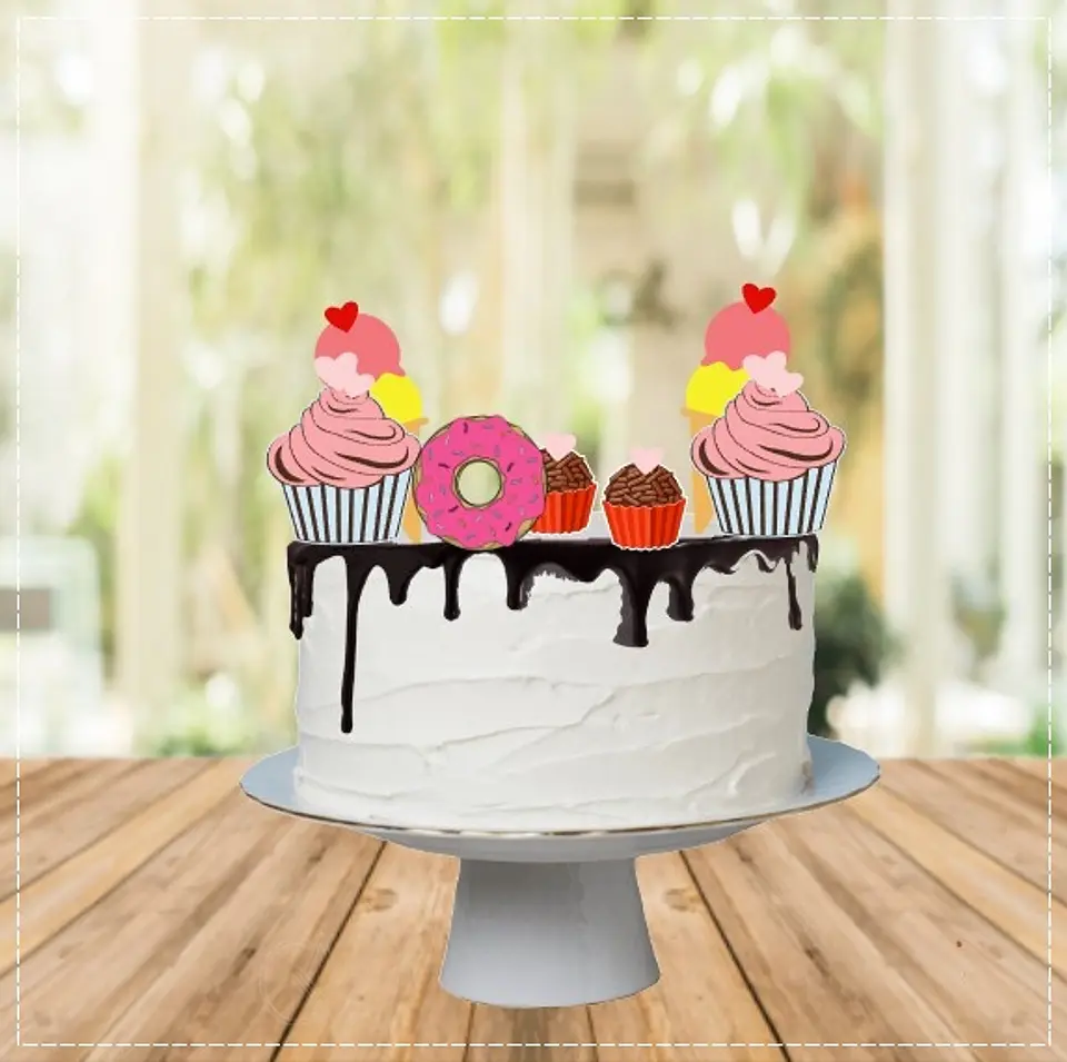 Arquivo de Corte Topo de Bolo Confeitaria - Doceria 50 1