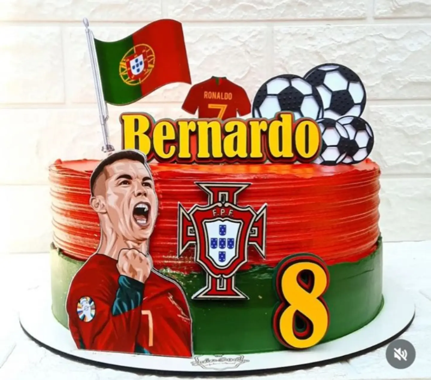 Arquivo de Corte Topo de Bolo Cristiano Ronaldo CR7 2 1