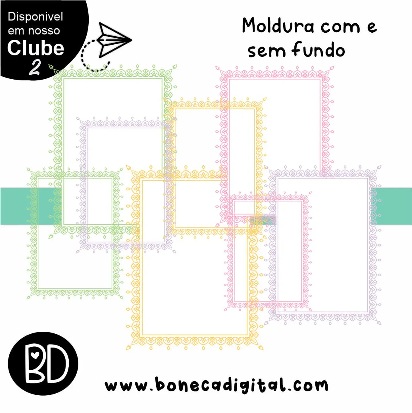 Kit Digital Moldura com e Sem Fundo A4 27 1