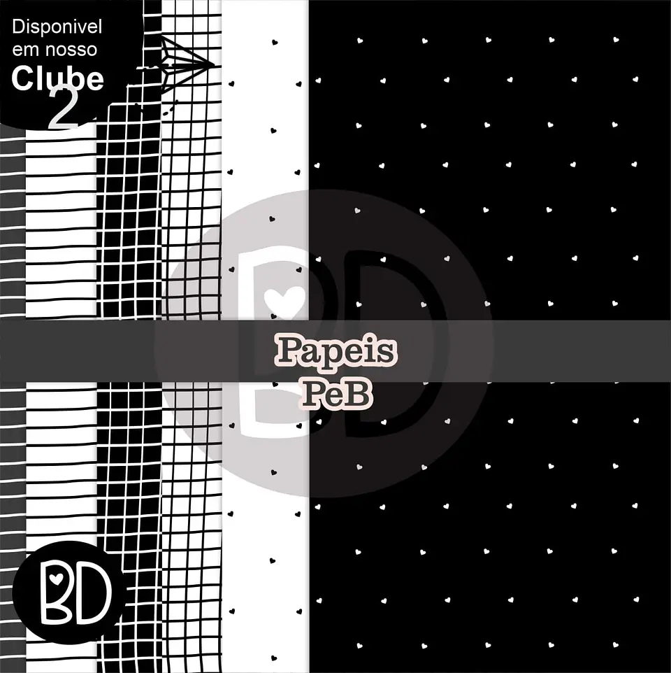 Kit Digital Papeispreto e Branco 17 1