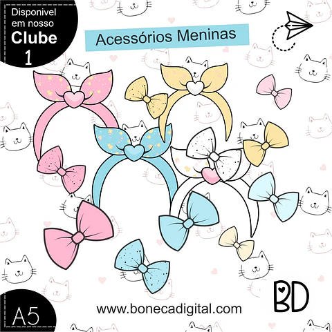Kit Digital Cabelo Acessorios Menina 14