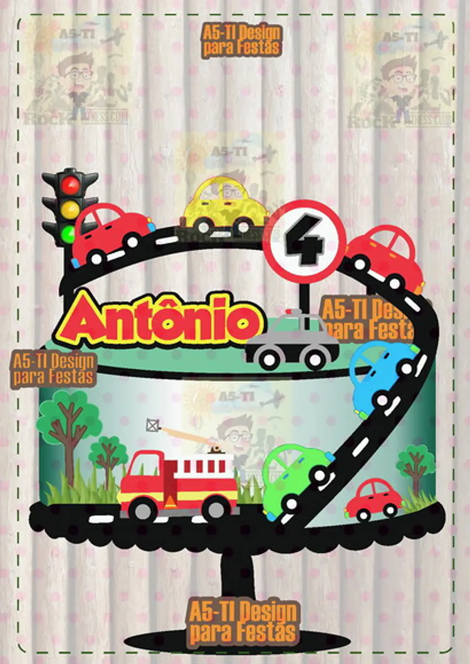 Arquivo de Corte Topo de Bolo Carro - Carrinhos 19 1