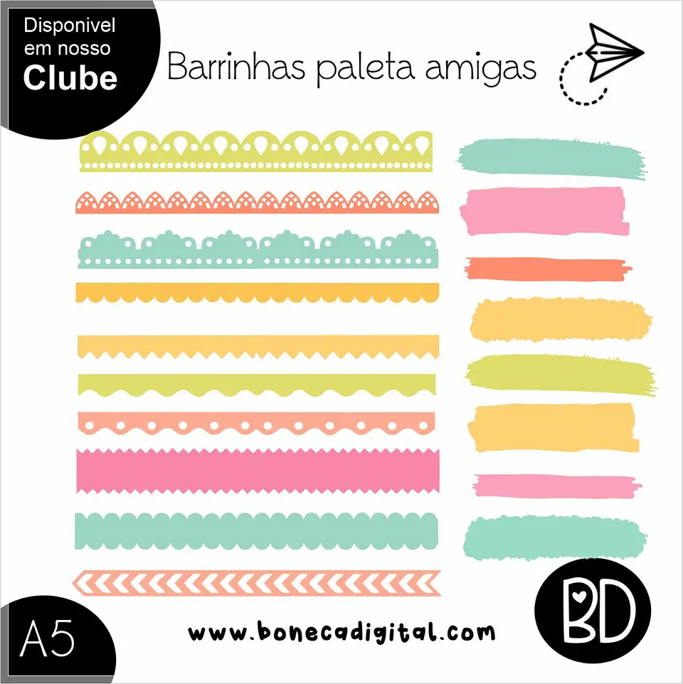 Kit Digital Barrinhas Paleta Amigas 10 1