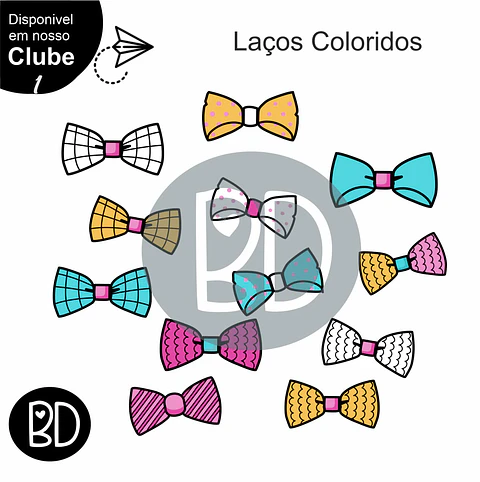 Kit Digital Laços para Bonecas 19