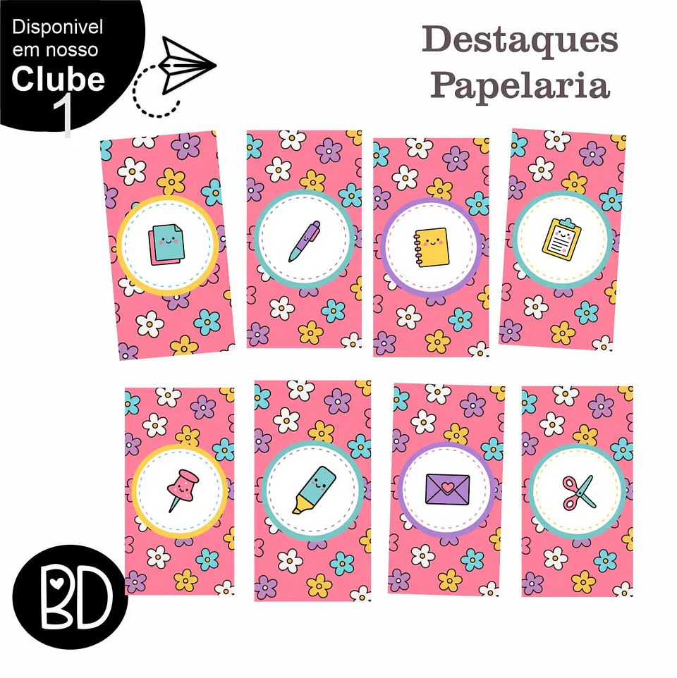Kit Digital Destaque Papelaria 7 1