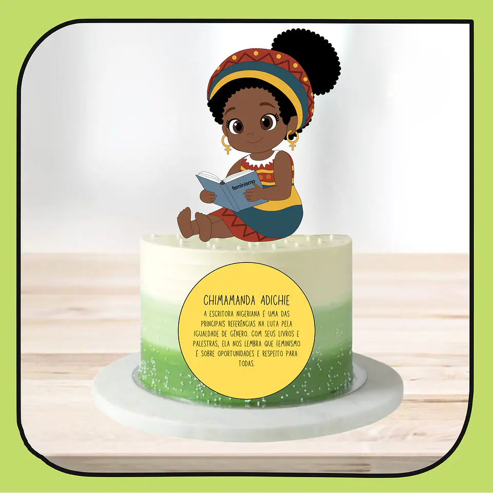 Arquivo de Corte Topo de Bolo Chimamanda Adichie 1 1