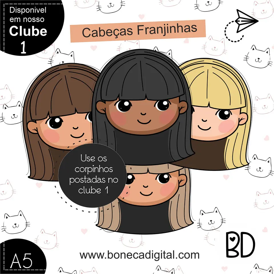 Kit Digital Cabeças Franjinhas 16 1