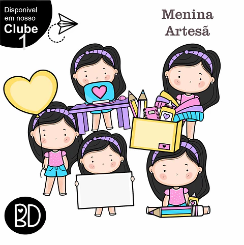 Kit Digital Artesã Meninas 7