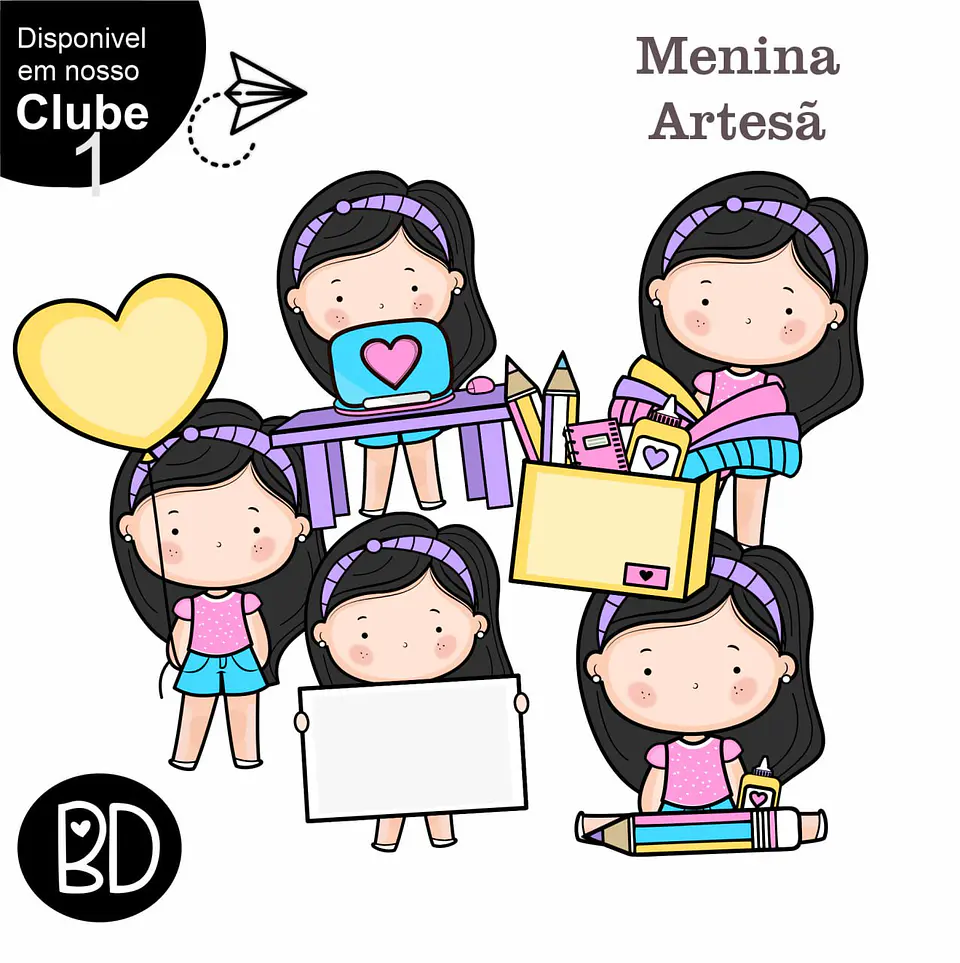 Kit Digital Artesã Meninas 7 1