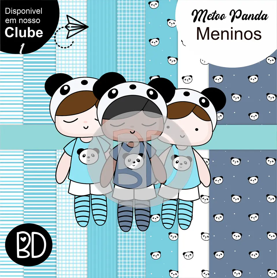 Kit Digital Metoo Panda Meninos 24 1