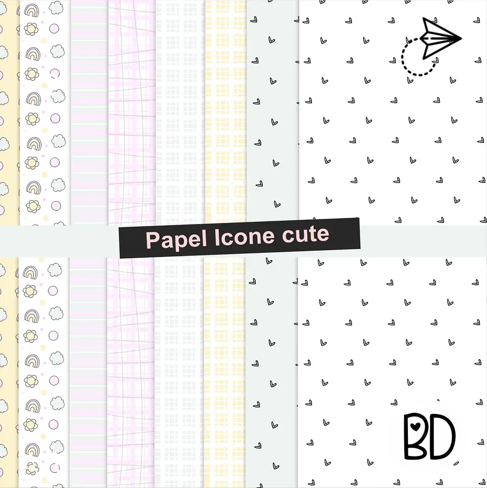 Kit Digital 34 Papel Icone Fofo 18 1