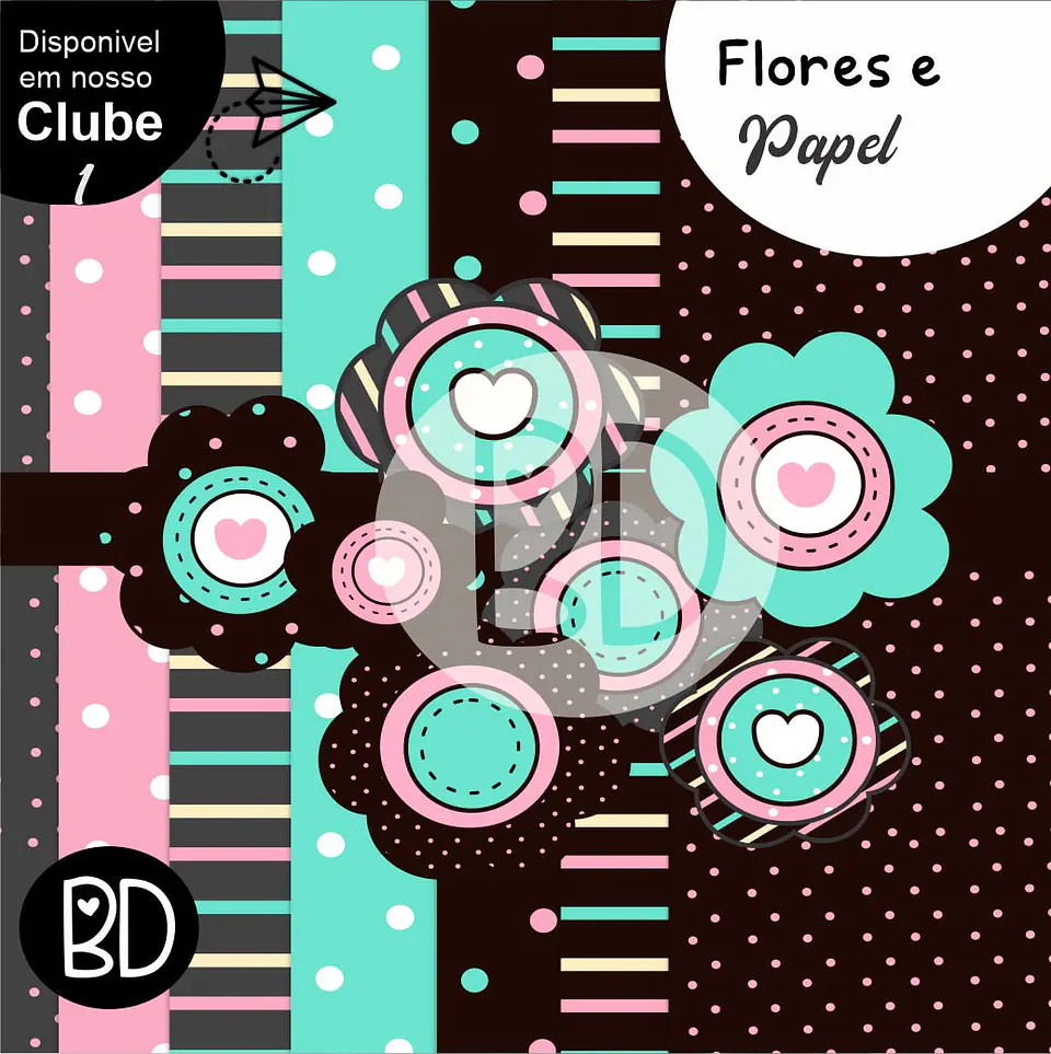 Kit Digital Flores e Papel 15 1