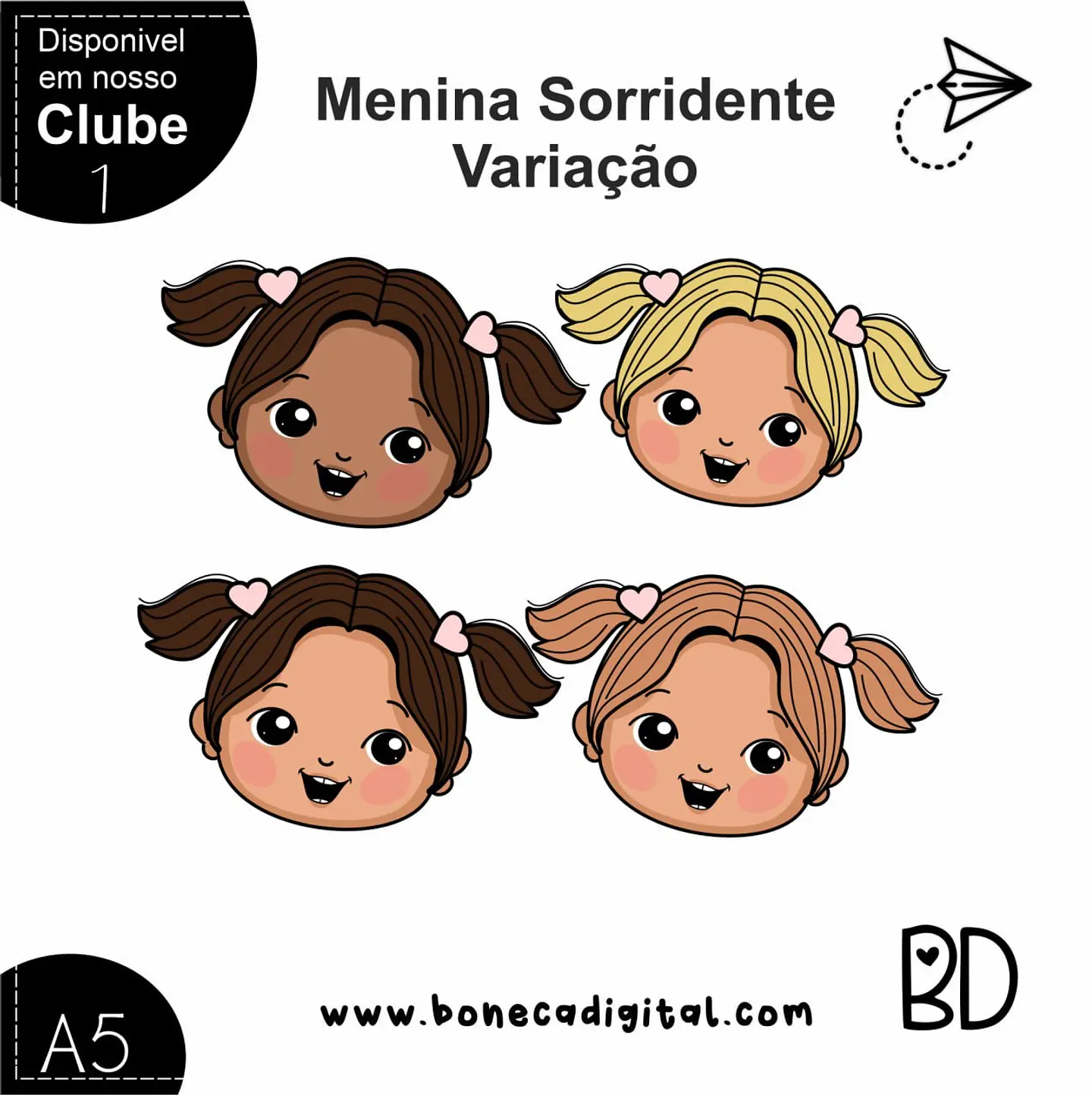 Kit Digital Bebe Cabecinhas Sorridente 2 1