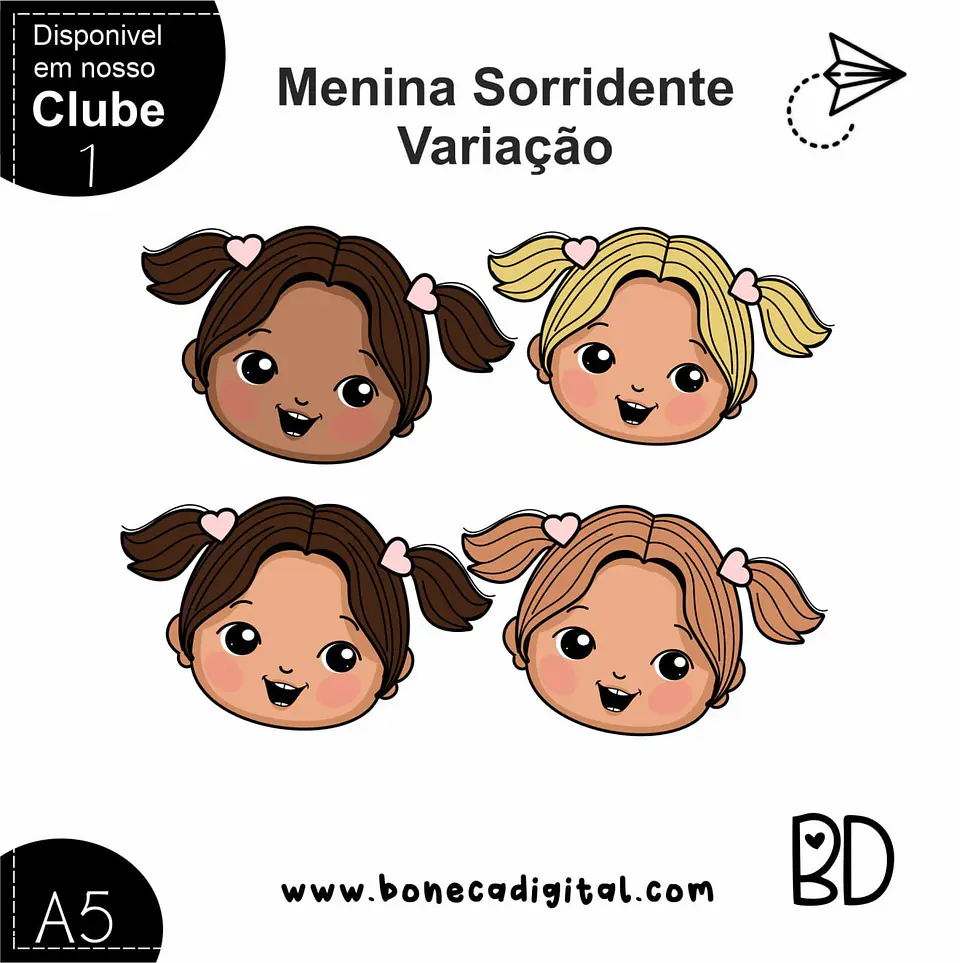 Kit Digital Bebe Cabecinhas Sorridente 2 1