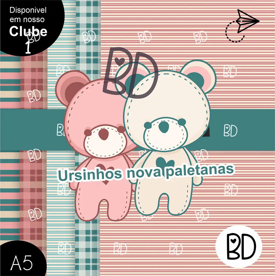 Kit Digital Ursinho Paleta de Cores 2 48 1