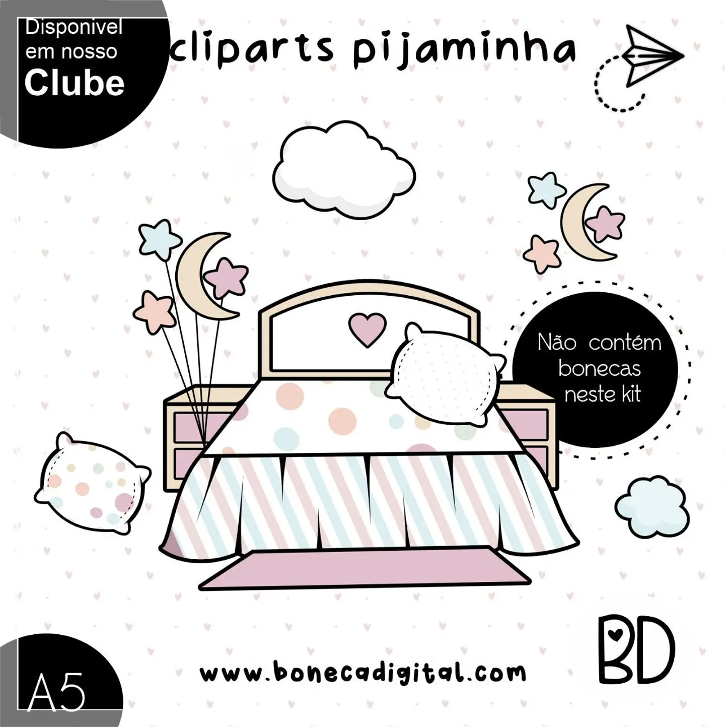 Kit Digital Cliparts Pijaminha 13 1