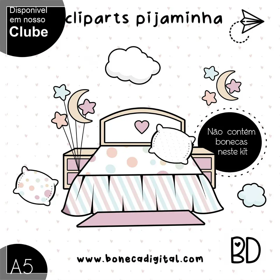 Kit Digital Cliparts Pijaminha 13 1
