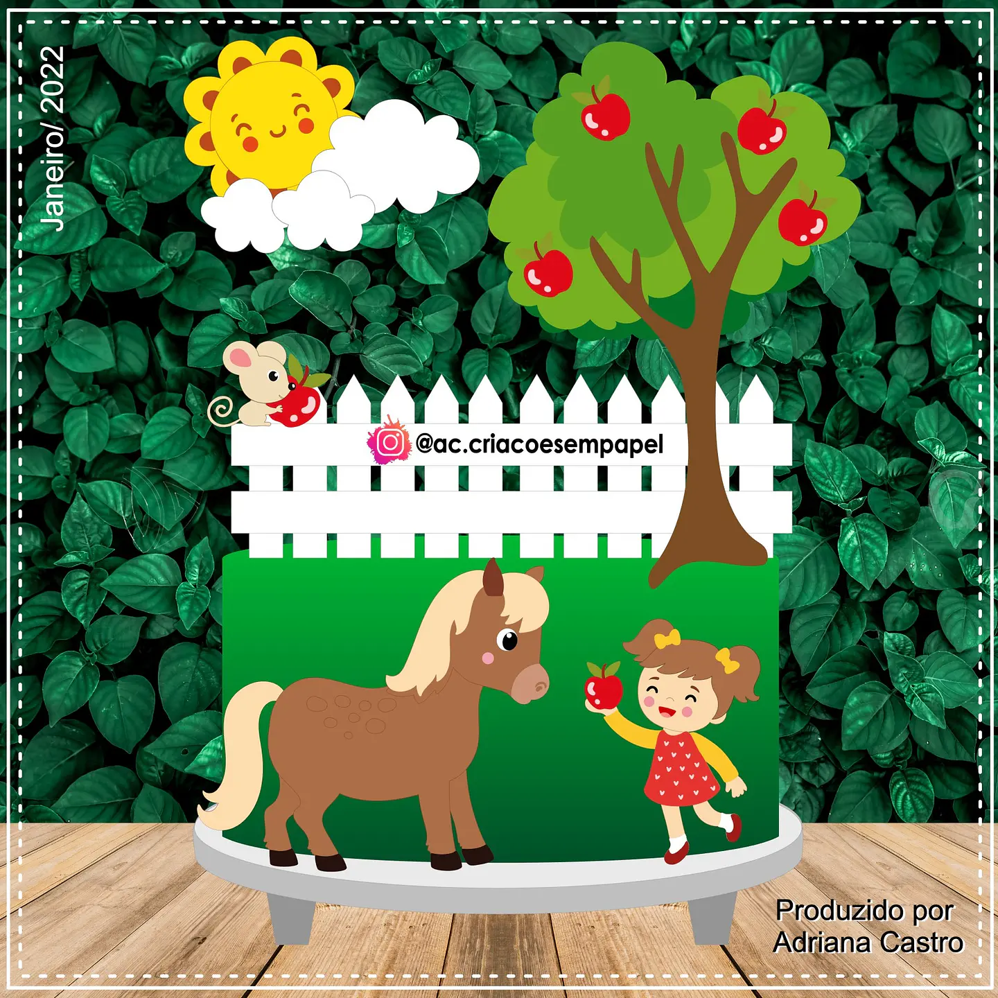 Arquivo de Corte Topo de Bolo Cavalo - Haras 7 1