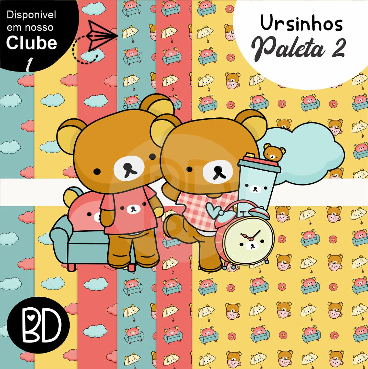 Kit Digital Ursinhos Variação Paleta 40 1