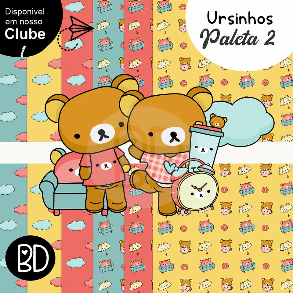 Kit Digital Ursinhos Variação Paleta 40 1