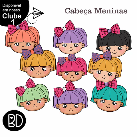 Kit Digital Cabeça Meninas 4