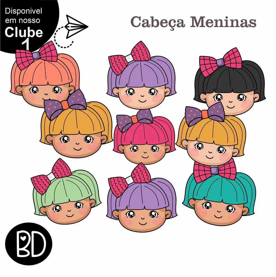 Kit Digital Cabeça Meninas 4 1