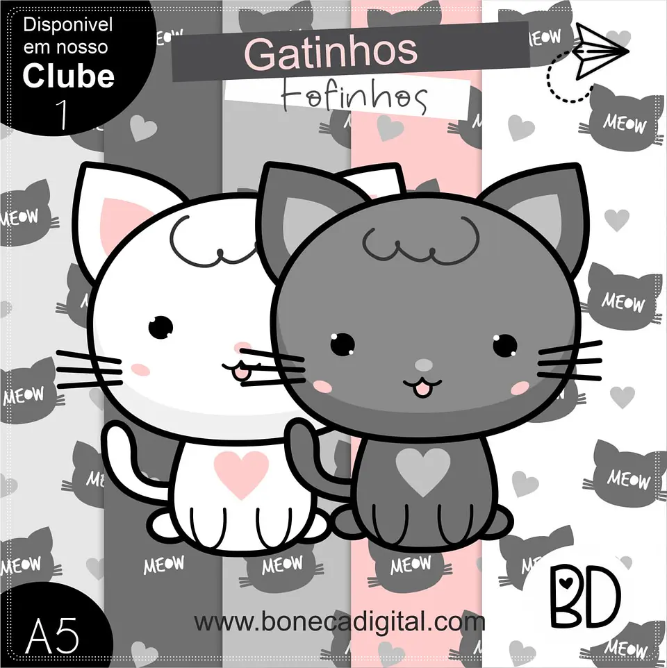 Kit Digital Gatinhos Fofos 31 1