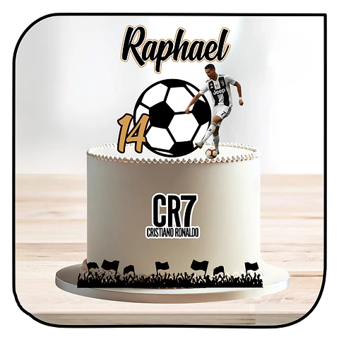 Arquivo de Corte Topo de Bolo Cristiano Ronaldo CR7 7