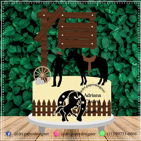 Arquivo de Corte Topo de Bolo Cavalo - Haras 6