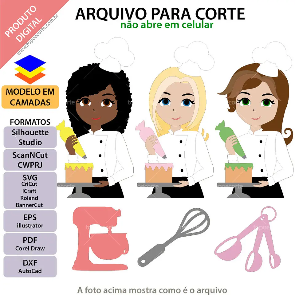 Arquivo de Corte Topo de Bolo Confeitaria - Doceria 10 1