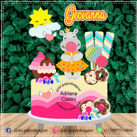 Arquivo de Corte Topo de Bolo Confeitaria - Doceria 6