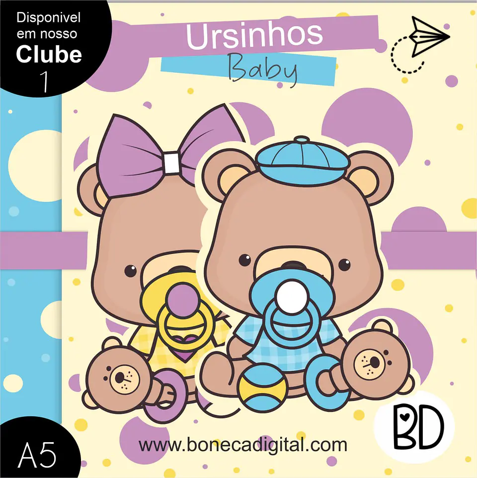Kit Digital 15 Ursinhos Bebes 3 1