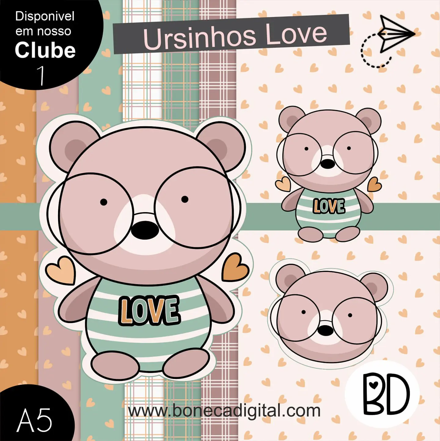 Kit Digital 14 Ursinho Love 2 1