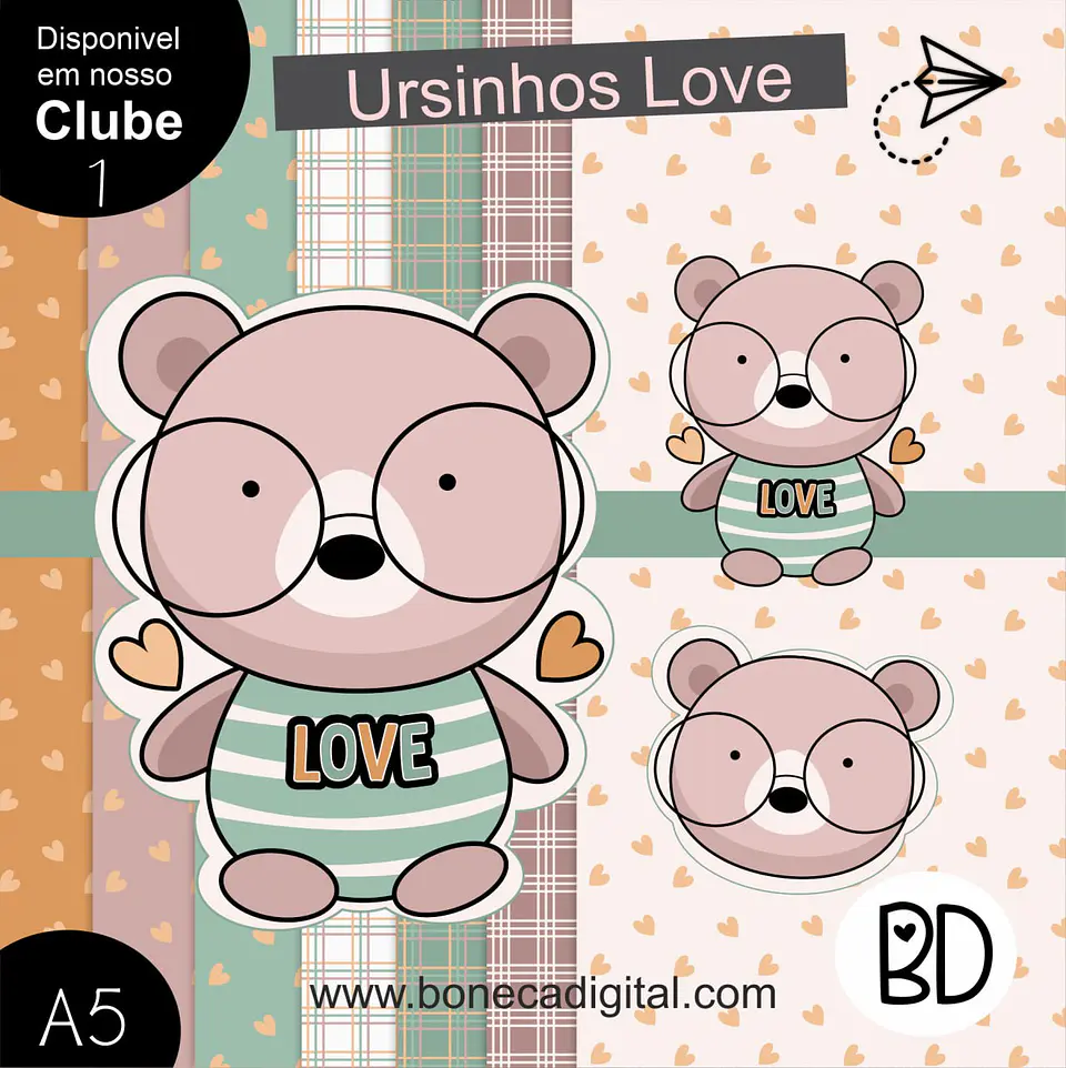 Kit Digital 14 Ursinho Love 2 1