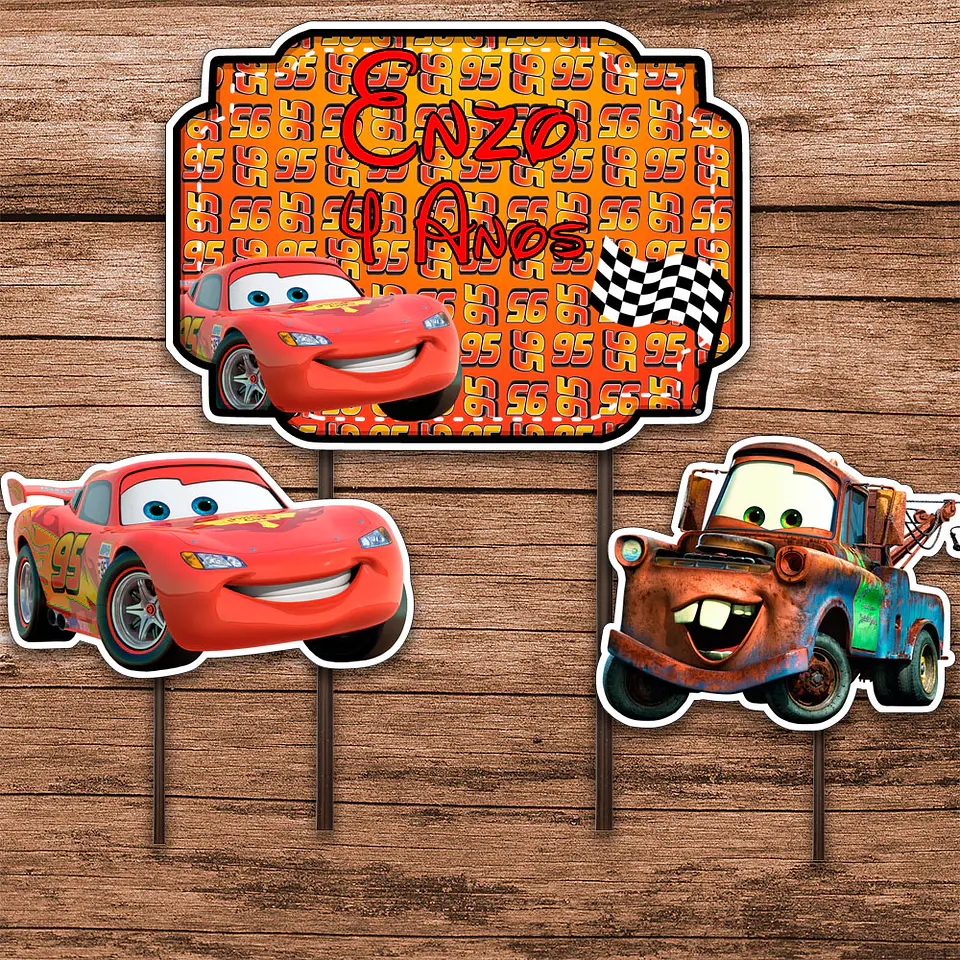 Arquivo de Corte Topo de Bolo Carros Disney 15 1