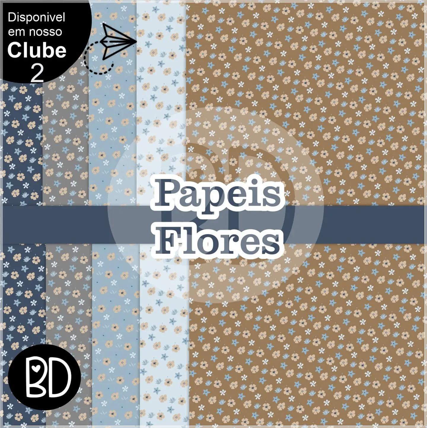 Kit Digital Papéis Floral 13 1