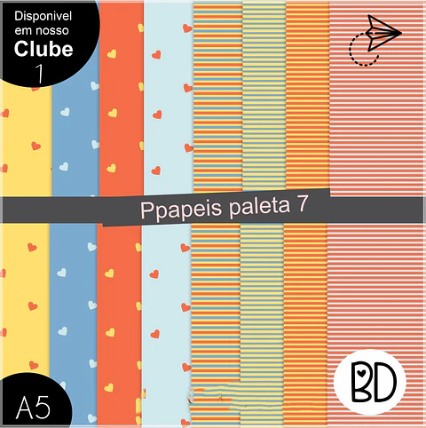 Kit Digital Papéis Cores 9