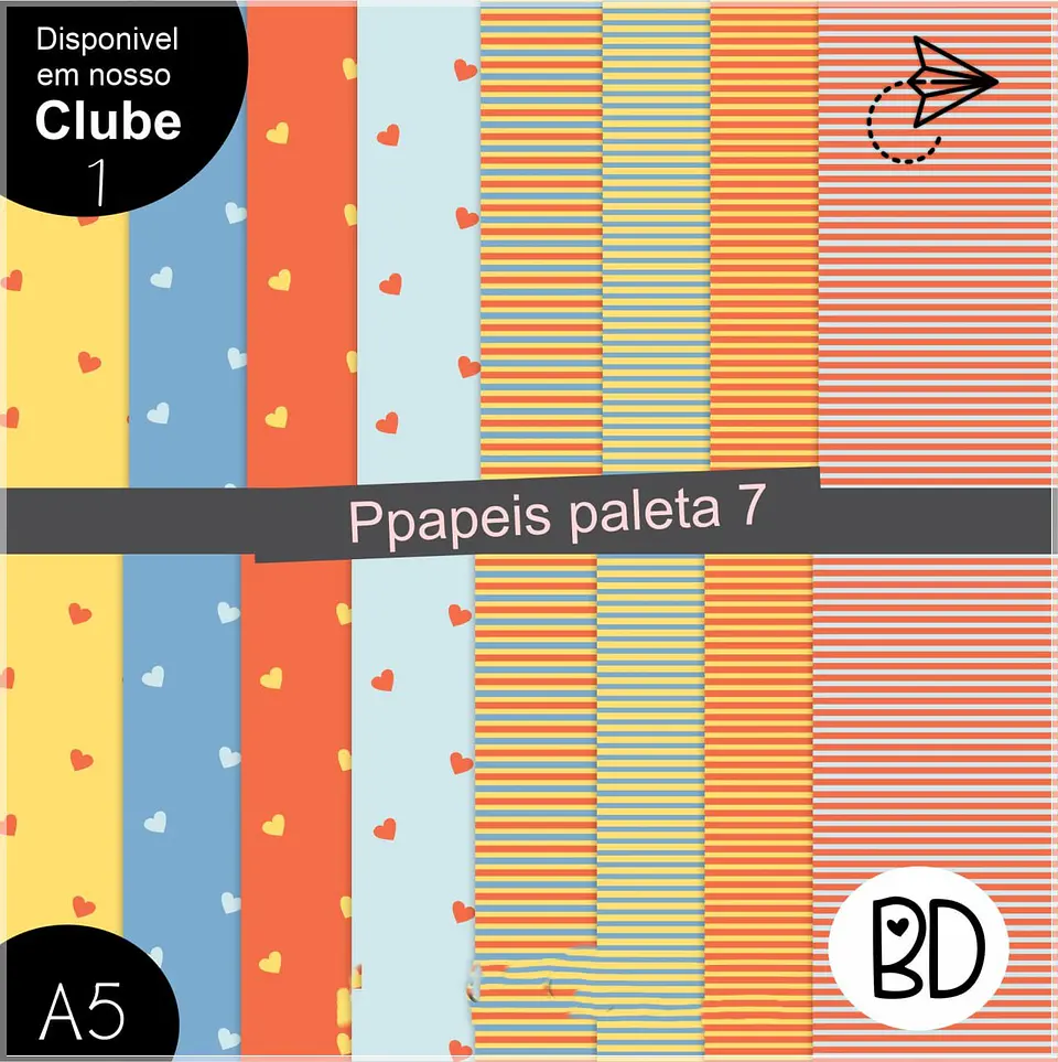 Kit Digital Papéis Cores 9 1