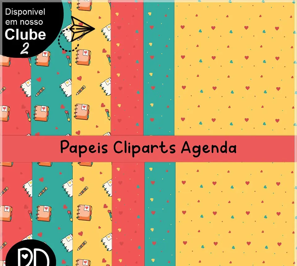 Kit Digital Papéis Cliparts Agendas 8 1