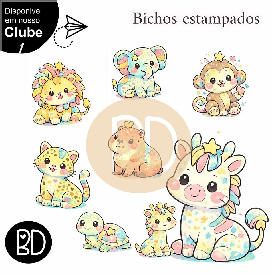 Kit Digital Animais Fofos 2 1