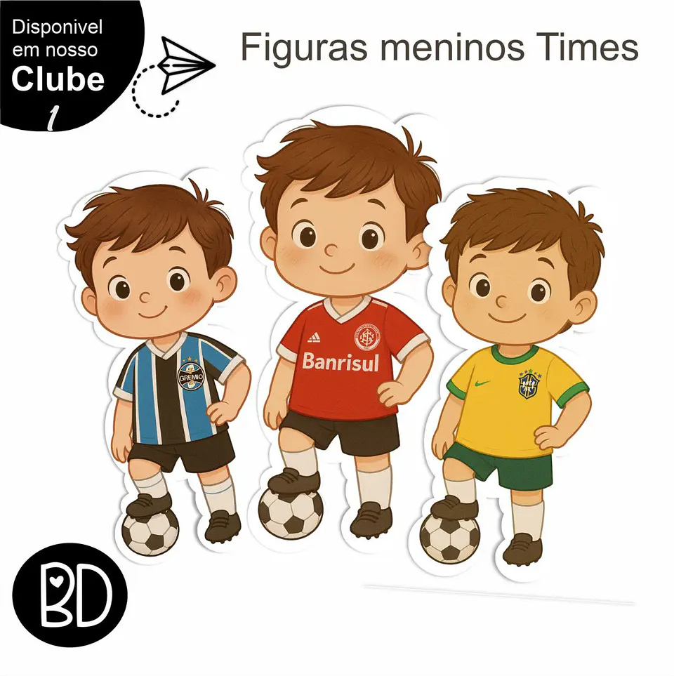 Kit Digital Figuras Meninos Gremio, Inter e Brasil 4 1