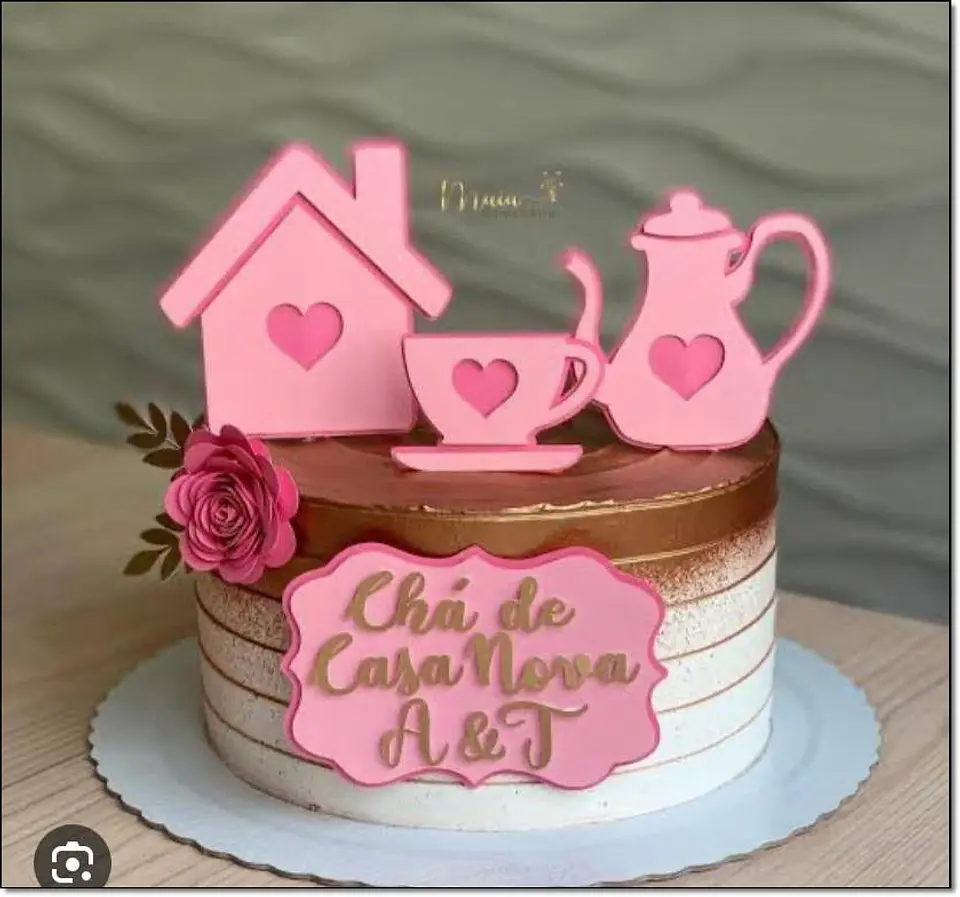 Arquivo de Corte Topo de Bolo Chá de Casa Nova 4 1