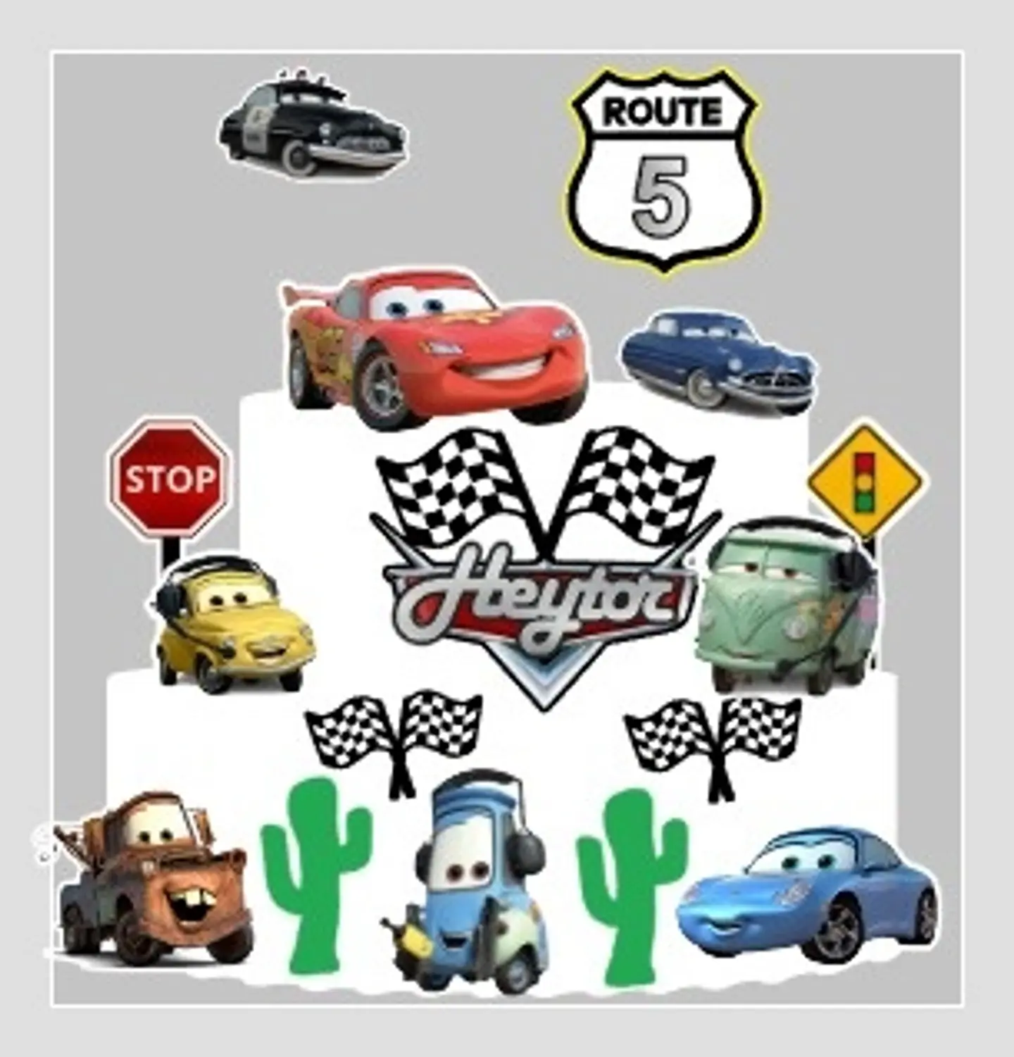 Arquivo de Corte Topo de Bolo Carros Disney 8 1