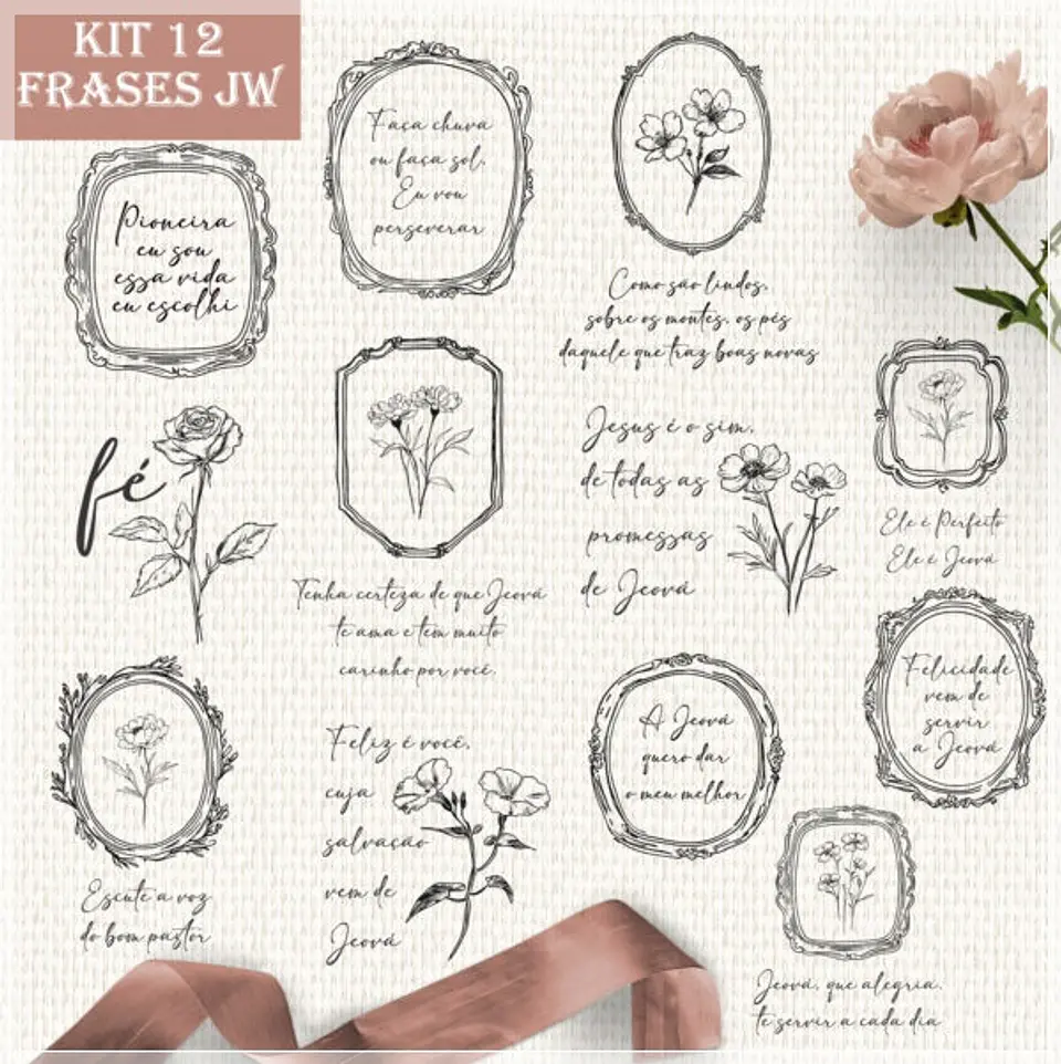 Kit Digital Lettering Pioneira Testemunha de Jeová 10 1