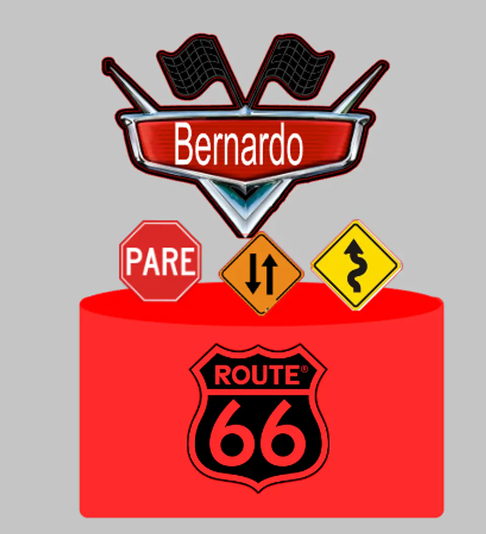 Arquivo de Corte Topo de Bolo Carros Disney 4 1