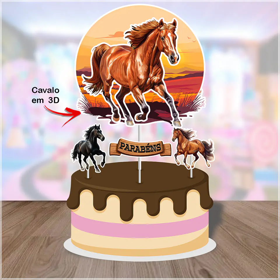 Arquivo de Corte Topo de Bolo Cavalo - Haras 23 1