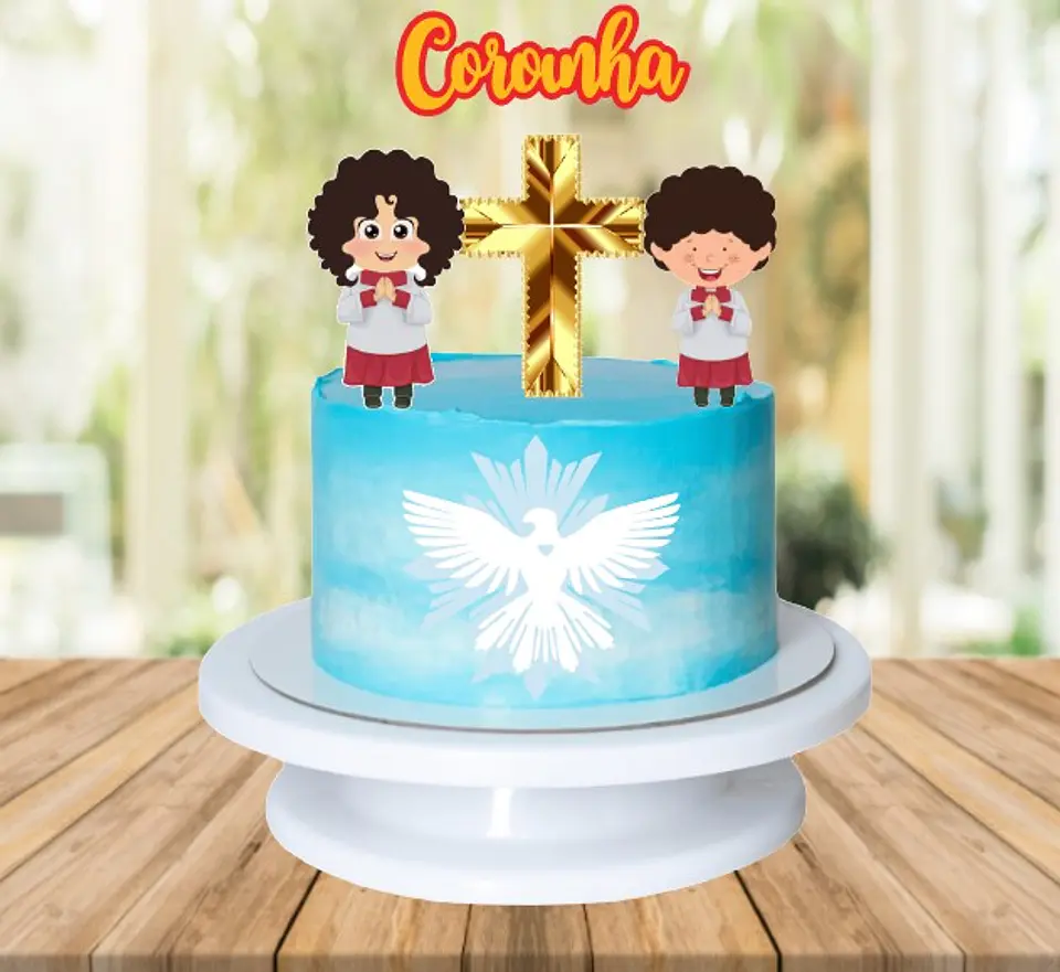 Arquivo de Corte Topo de Bolo Coroinhas 2 1